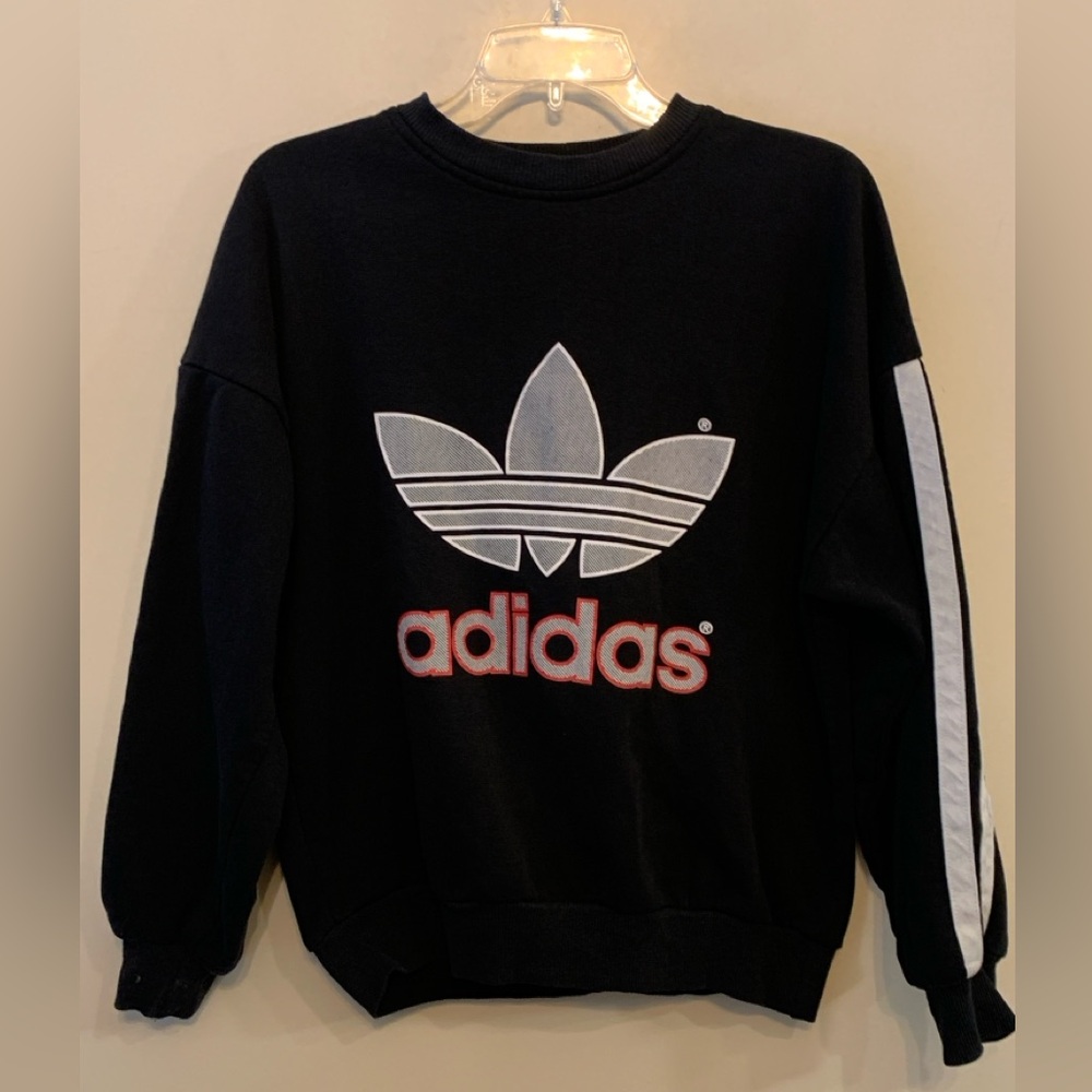 Vintage Adidas Made in Canada Trefoil 3 Stripe Sweatshirt - Picture 2 of 8